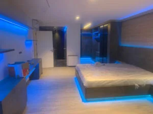 Blue Led strip in all the bedroom of naji Nasrallah