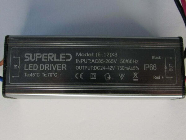 Waterproof LED Driver 6-12*3