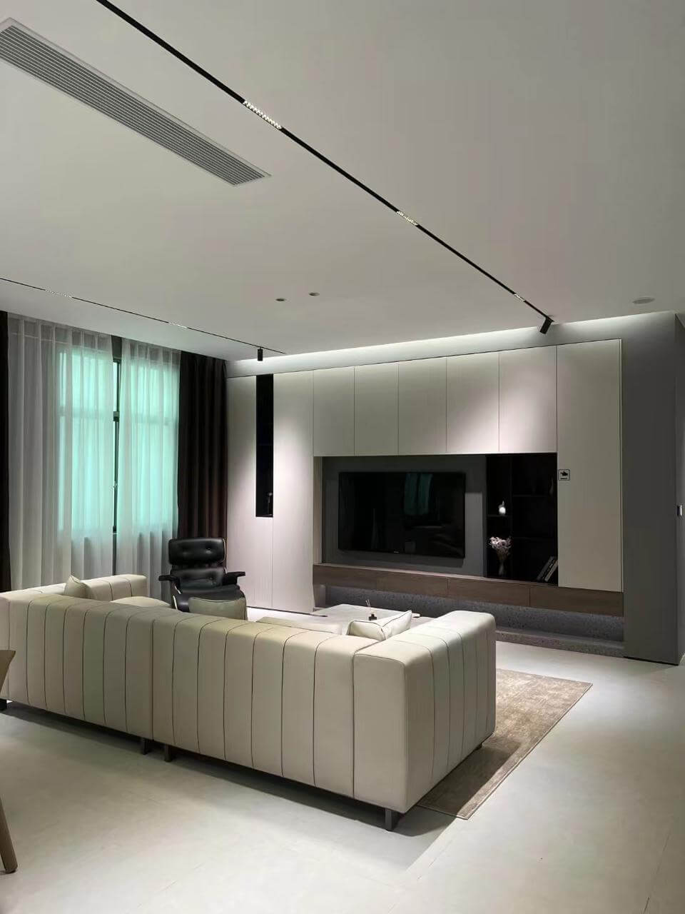 A Second Living Room with Track Lighting