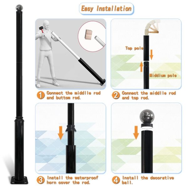 Galvanized Steel Split Street Light Pole