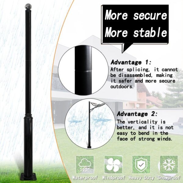 Galvanized Steel Split Street Light Pole