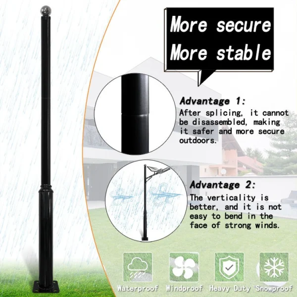 EMC Street Light Pole Gallery 4 Galvanized Steel Split Street Light Pole