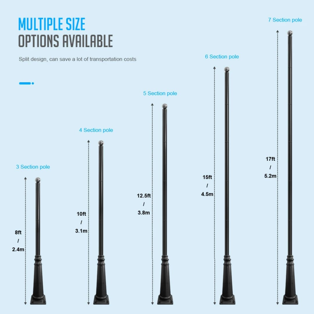 Galvanized Steel Split Street Light Pole