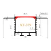 35mm*35mm Gypsum Profile CAD drawing with dimensions 35mm*35mm Gypsum Profile CAD drawing with dimensions