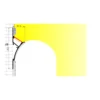Indirect Lighting Plaster-in Profile CAD drawing with dimensions