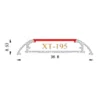XT-195 Kitchen Cabinet LED Profile CAD drawing with dimensions XT-195 Kitchen Cabinet LED Profile CAD drawing with dimensions