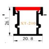 XT-210 Floor LED Profile CAD drawing with dimensions