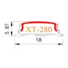 XT-280 Flexible Aluminum LED Profile CAD drawing with dimensions