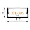 XT-385 Aluminum LED Profile 20x10mm CAD drawing with dimensions XT-385 Aluminum LED Profile 20x10mm CAD drawing with dimensions